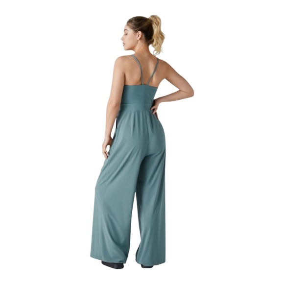 Breezeful Backless Side Invisible Zipper Pocket Wide Leg Quick Dry Resort Slip - Picture 5 of 5